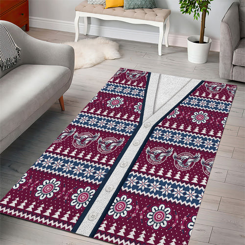 Sea Eagles Rugby Christmas Area Rug Aboriginal Seamless Cardigan Inspired