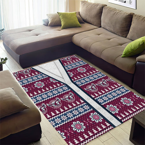 Sea Eagles Rugby Christmas Area Rug Aboriginal Seamless Cardigan Inspired