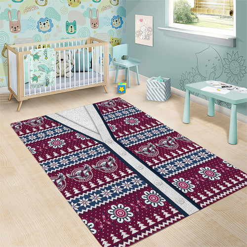 Sea Eagles Rugby Christmas Area Rug Aboriginal Seamless Cardigan Inspired