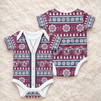 Sea Eagles Rugby Christmas Baby Onesie Aboriginal Seamless Cardigan Inspired