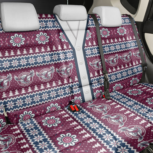 Sea Eagles Rugby Christmas Back Car Seat Cover Aboriginal Seamless Cardigan Inspired