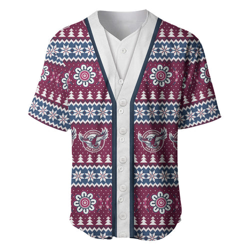 Sea Eagles Rugby Christmas Baseball Jersey Aboriginal Seamless Cardigan Inspired