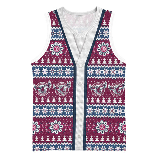Sea Eagles Rugby Christmas Basketball Jersey Aboriginal Seamless Cardigan Inspired