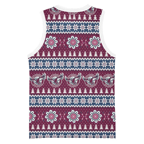 Sea Eagles Rugby Christmas Basketball Jersey Aboriginal Seamless Cardigan Inspired
