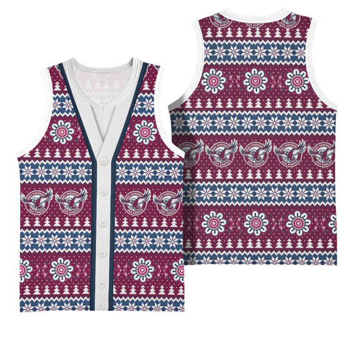 Sea Eagles Rugby Christmas Basketball Jersey Aboriginal Seamless Cardigan Inspired