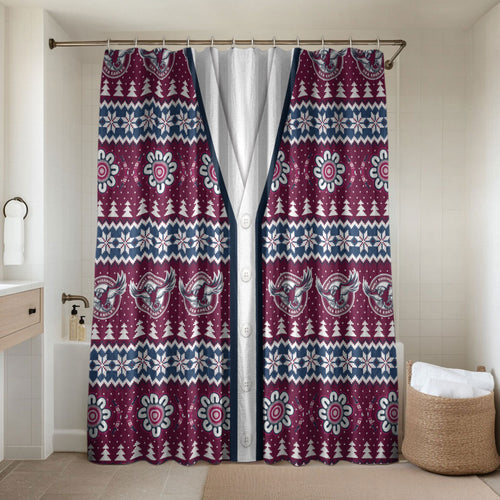 Sea Eagles Rugby Christmas Bathroom Set Aboriginal Seamless Cardigan Inspired