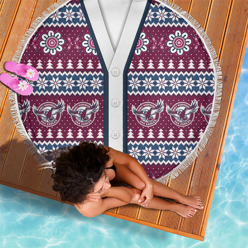 Sea Eagles Rugby Christmas Beach Blanket Aboriginal Seamless Cardigan Inspired