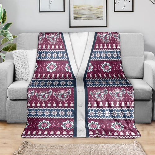 Sea Eagles Rugby Christmas Blanket Aboriginal Seamless Cardigan Inspired