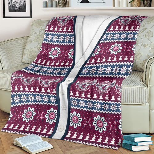 Sea Eagles Rugby Christmas Blanket Aboriginal Seamless Cardigan Inspired
