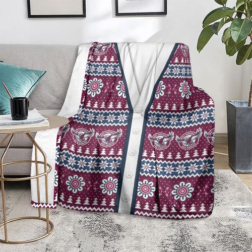 Sea Eagles Rugby Christmas Blanket Aboriginal Seamless Cardigan Inspired
