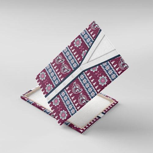 Sea Eagles Rugby Christmas Canvas Wall Art Aboriginal Seamless Cardigan Inspired