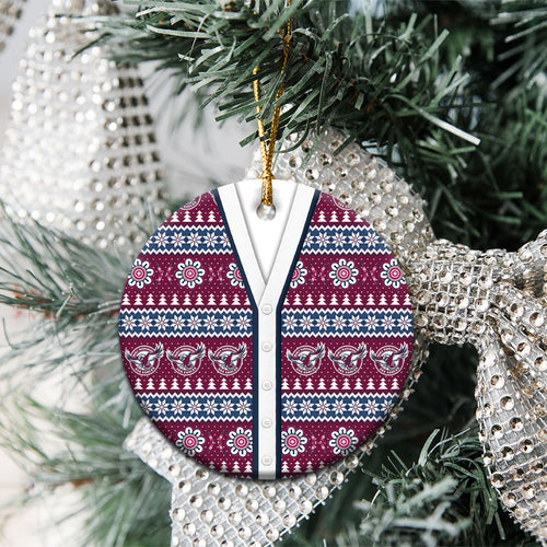 Sea Eagles Rugby Christmas Ceramic Ornament Aboriginal Seamless Cardigan Inspired
