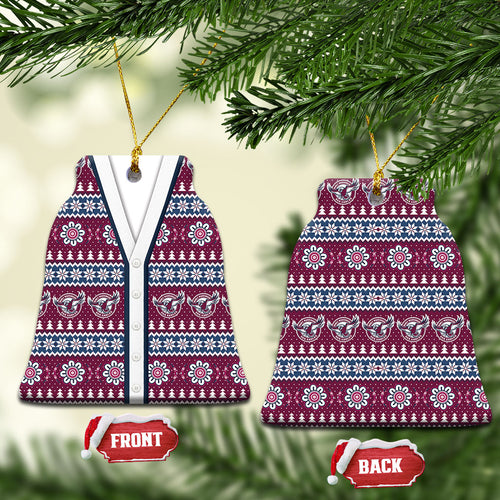 Sea Eagles Rugby Christmas Ceramic Ornament Aboriginal Seamless Cardigan Inspired