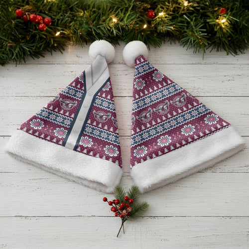 Sea Eagles Rugby Christmas Santa Hat Aboriginal Seamless Cardigan Inspired