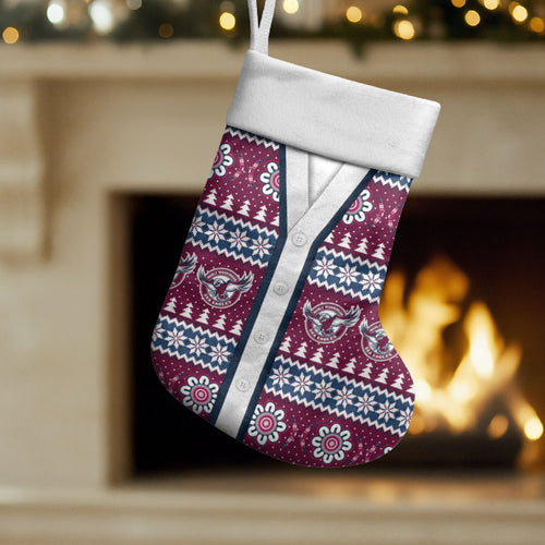 Sea Eagles Rugby Christmas Stocking Aboriginal Seamless Cardigan Inspired