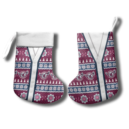 Sea Eagles Rugby Christmas Stocking Aboriginal Seamless Cardigan Inspired