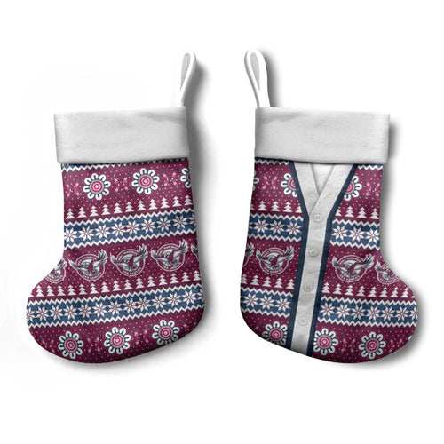 Sea Eagles Rugby Christmas Stocking Aboriginal Seamless Cardigan Inspired