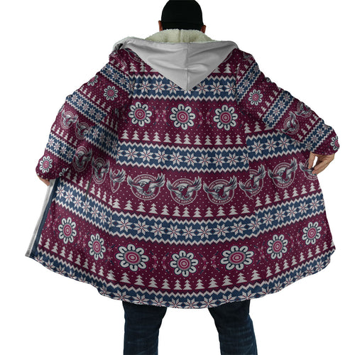 Sea Eagles Rugby Christmas Cloak Aboriginal Seamless Cardigan Inspired