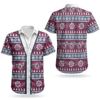 Sea Eagles Rugby Christmas Couples Matching Long Sleeve Bodycon Dress and Hawaiian Shirt Aboriginal Seamless Cardigan Inspired