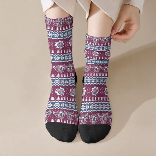 Sea Eagles Rugby Christmas Crew Socks Aboriginal Seamless Cardigan Inspired