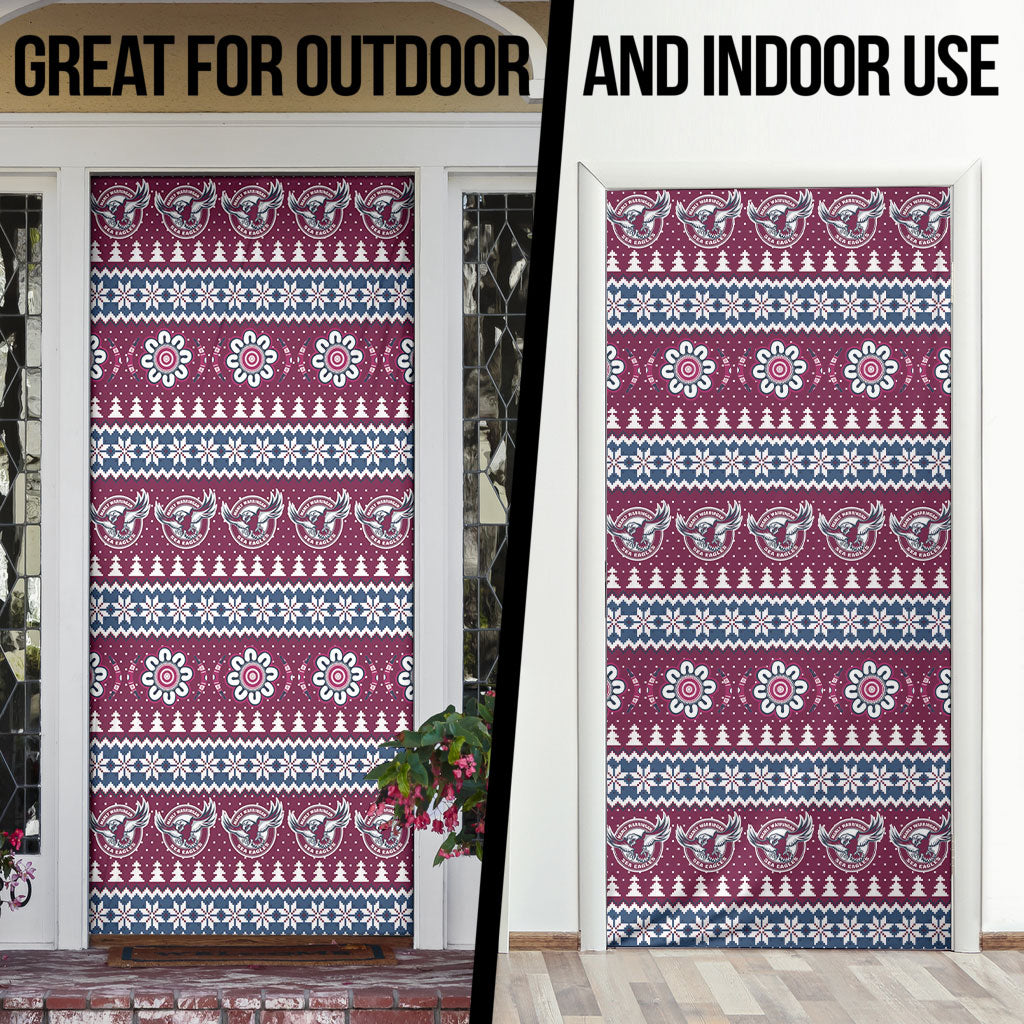 Sea Eagles Rugby Christmas Door Cover Aboriginal Seamless Cardigan Inspired