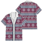 Sea Eagles Rugby Christmas Family Matching Short Sleeve Bodycon Dress and Hawaiian Shirt Aboriginal Seamless Cardigan Inspired