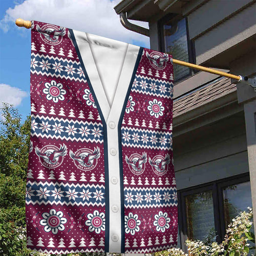 Sea Eagles Rugby Christmas Garden Flag Aboriginal Seamless Cardigan Inspired