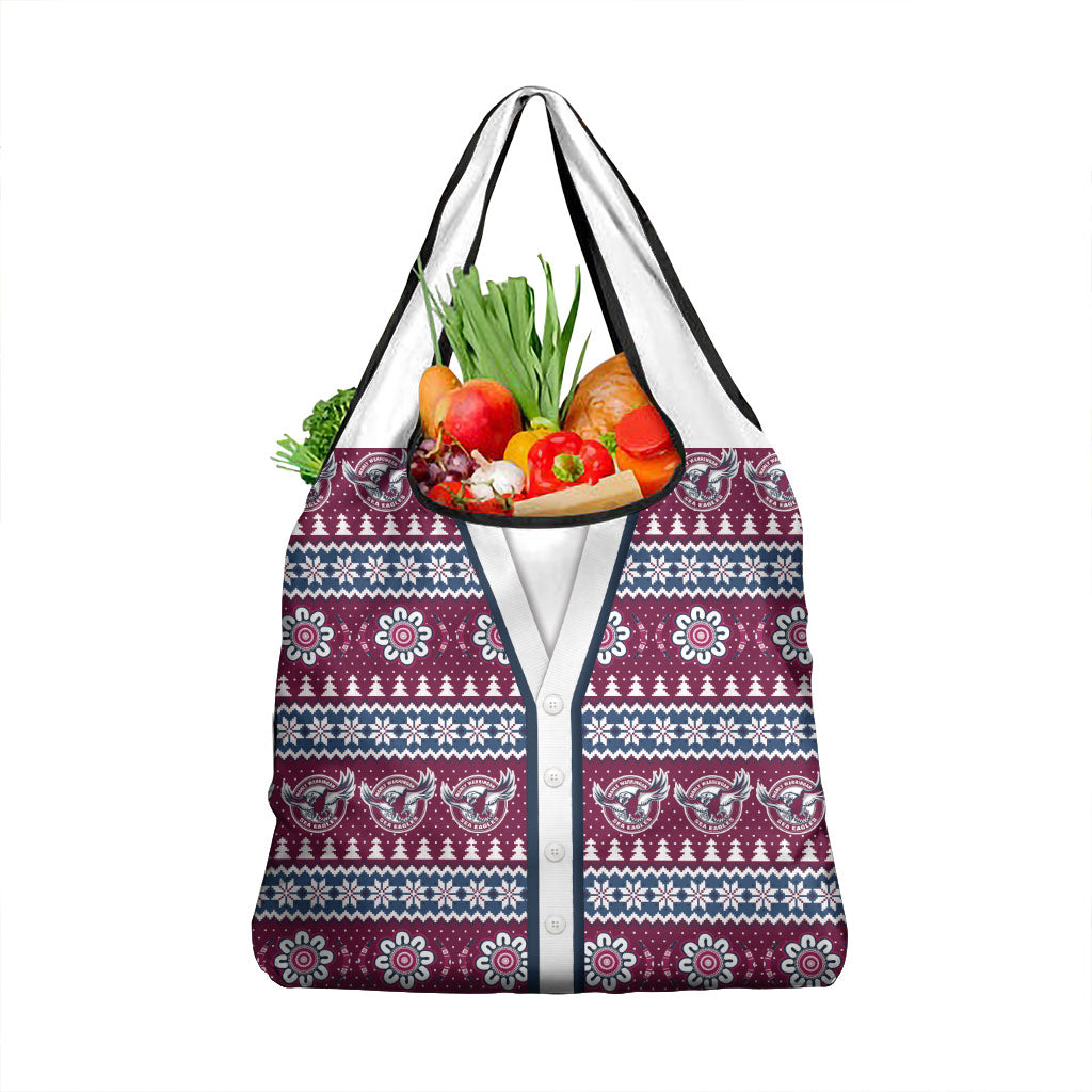 Sea Eagles Rugby Christmas Grocery Bag Aboriginal Seamless Cardigan Inspired