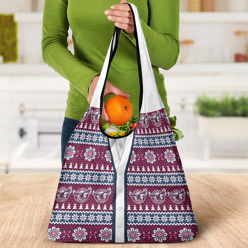 Sea Eagles Rugby Christmas Grocery Bag Aboriginal Seamless Cardigan Inspired