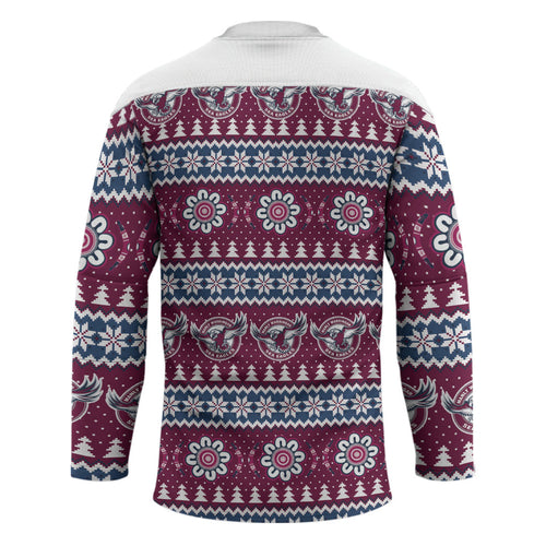 Sea Eagles Rugby Christmas Hockey Jersey Aboriginal Seamless Cardigan Inspired