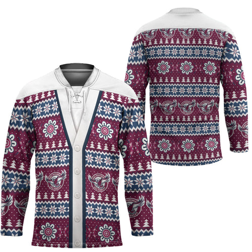 Sea Eagles Rugby Christmas Hockey Jersey Aboriginal Seamless Cardigan Inspired