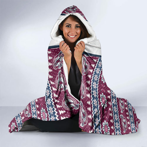 Sea Eagles Rugby Christmas Hooded Blanket Aboriginal Seamless Cardigan Inspired