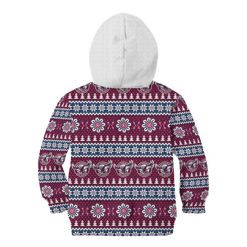Sea Eagles Rugby Christmas Kid Hoodie Aboriginal Seamless Cardigan Inspired