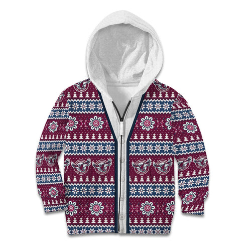 Sea Eagles Rugby Christmas Kid Hoodie Aboriginal Seamless Cardigan Inspired