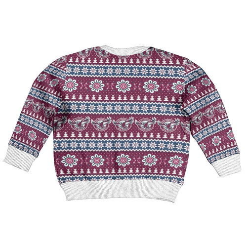 Sea Eagles Rugby Christmas Kid Ugly Christmas Sweater Aboriginal Seamless Cardigan Inspired