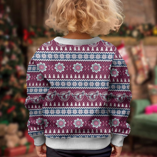 Sea Eagles Rugby Christmas Kid Ugly Christmas Sweater Aboriginal Seamless Cardigan Inspired