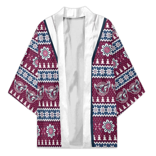 Sea Eagles Rugby Christmas Kimono Aboriginal Seamless Cardigan Inspired