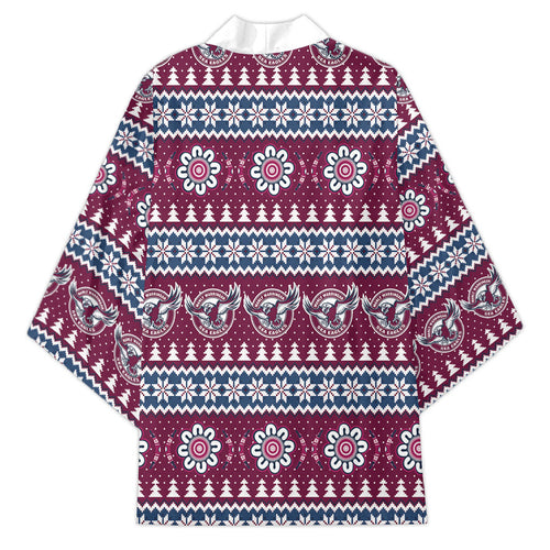 Sea Eagles Rugby Christmas Kimono Aboriginal Seamless Cardigan Inspired