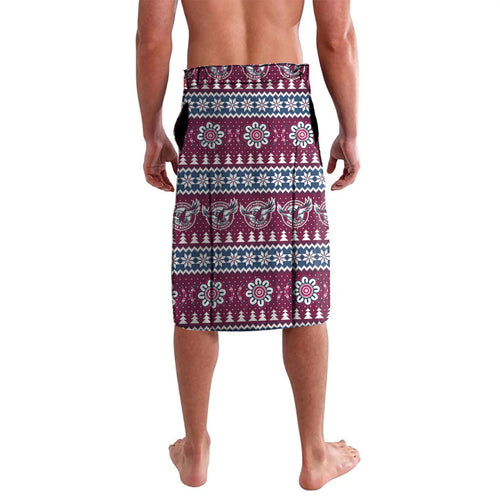 Sea Eagles Rugby Christmas Lavalava Aboriginal Seamless Cardigan Inspired