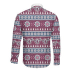 Sea Eagles Rugby Christmas Long Sleeve Button Shirt Aboriginal Seamless Cardigan Inspired
