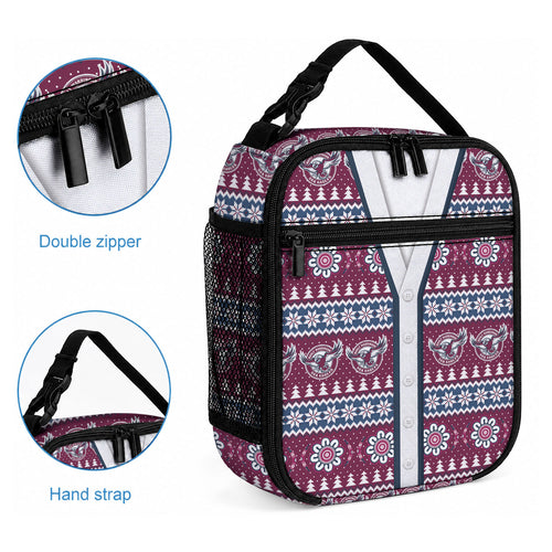 Sea Eagles Rugby Christmas Lunch Bag Aboriginal Seamless Cardigan Inspired