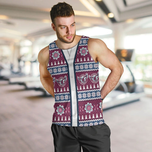 Sea Eagles Rugby Christmas Men Tank Top Aboriginal Seamless Cardigan Inspired