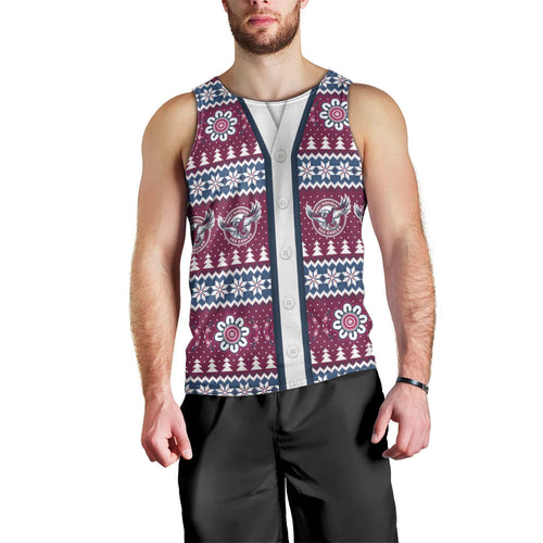Sea Eagles Rugby Christmas Men Tank Top Aboriginal Seamless Cardigan Inspired