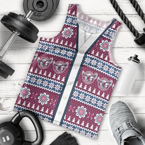 Sea Eagles Rugby Christmas Men Tank Top Aboriginal Seamless Cardigan Inspired