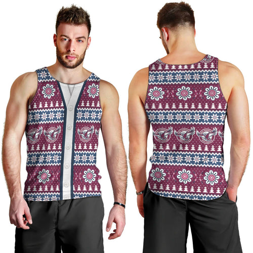 Sea Eagles Rugby Christmas Men Tank Top Aboriginal Seamless Cardigan Inspired