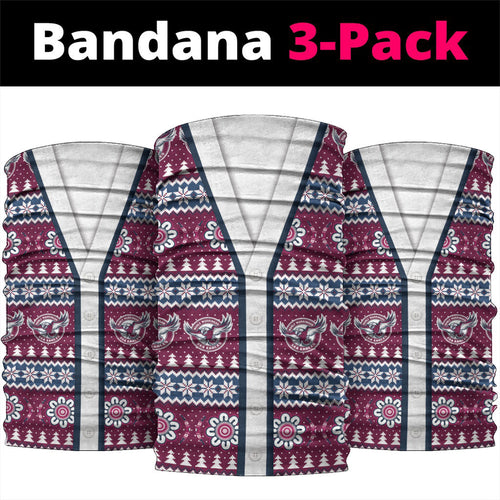 Sea Eagles Rugby Christmas Neck Gaiter Aboriginal Seamless Cardigan Inspired