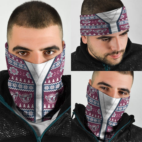Sea Eagles Rugby Christmas Neck Gaiter Aboriginal Seamless Cardigan Inspired