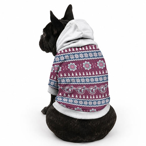 Sea Eagles Rugby Christmas Pet Hoodie Aboriginal Seamless Cardigan Inspired