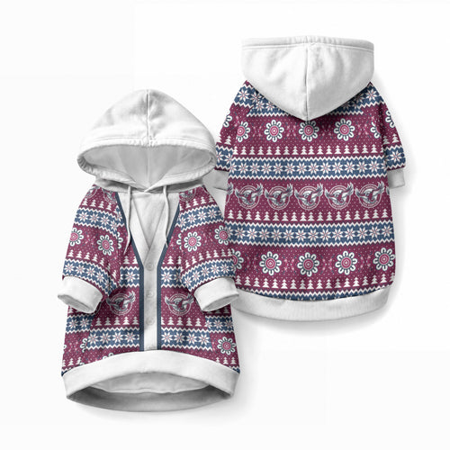 Sea Eagles Rugby Christmas Pet Hoodie Aboriginal Seamless Cardigan Inspired