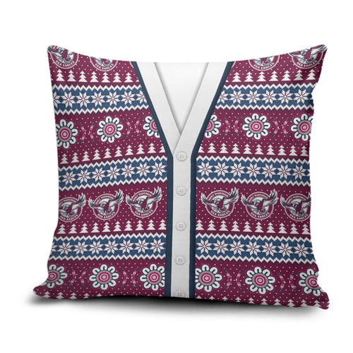 Sea Eagles Rugby Christmas Pillow Cover Aboriginal Seamless Cardigan Inspired